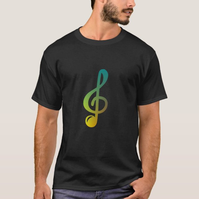 Music Nyckel T Shirt (Framsida)
