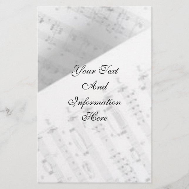 Music Nycklar Stationery Brevpapper (Framsida)