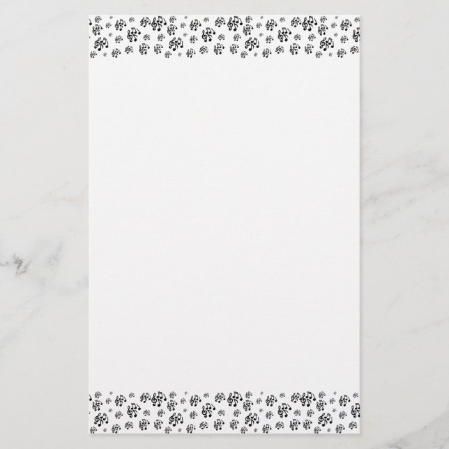 Music Nycklar Stationery Brevpapper (Framsida)