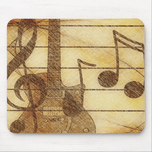 Music och Guitar Mousepad Musmatta
