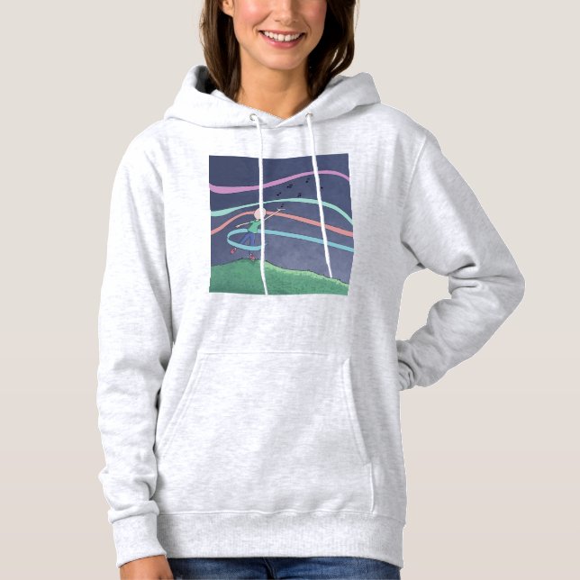Music och Melody Hoodie T Shirt (Framsida)