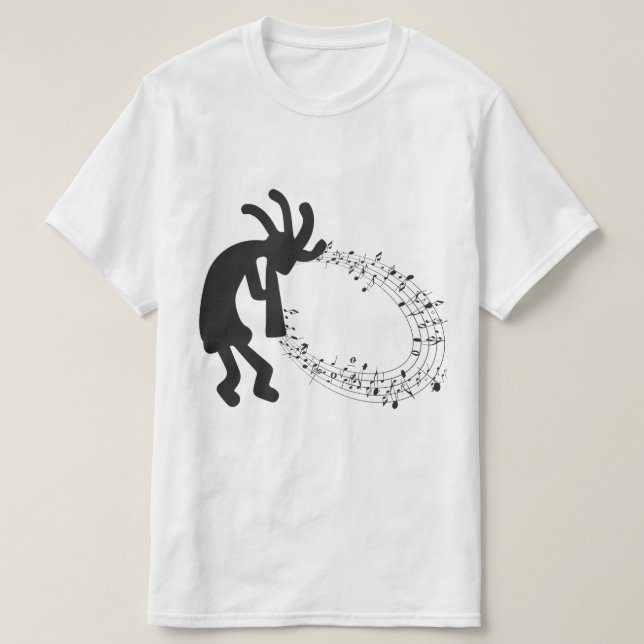 Music och Petroglyph Kokopelli T-Shirt (Design framsida)