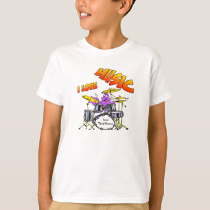 Music Octopus Anpassade Kids T-shirt