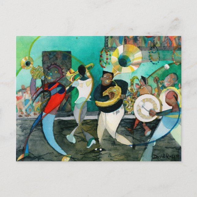 Music Painting "New Orleans Jazz" Vykort (Framsida)