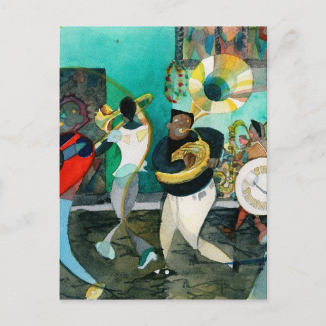 Music Painting "New Orleans Jazz" Vykort (Framsida)