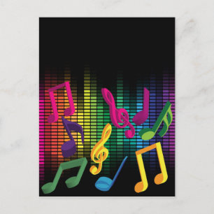Music Party - bakgrund Inbjudan Vykort