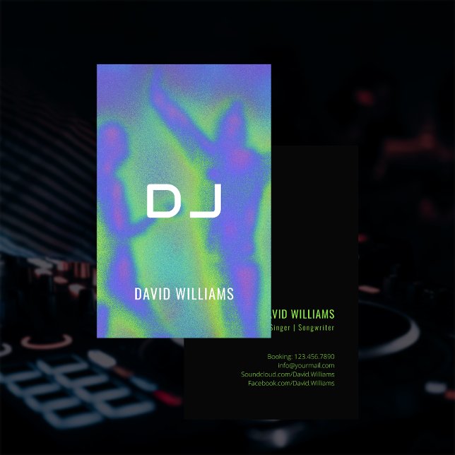 Music Party DJs Singer Songwriter Professionell Visitkort (Music Party DJs Singer Songwriter Professional Business Card)
