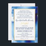 MUSIC PARTY FIRANDE guld smart blå vattenfärg Inbjudningar<br><div class="desc">med kat masard >> www.simplysweetPAPERIE.com <<< En enkel design för din OSA REPLY CARDS - för att matcha dina huvudinbjudningar. Kärlek, men jag skulle vilja se vissa förändringar - ett annat färg-system, produkt, tillsätt ett foto eller anpassat för ett annat tillfälle - ingen oro bara kontakta mig, KAT@SIMPLYSWEETPAPERIE.COM jag är...</div>