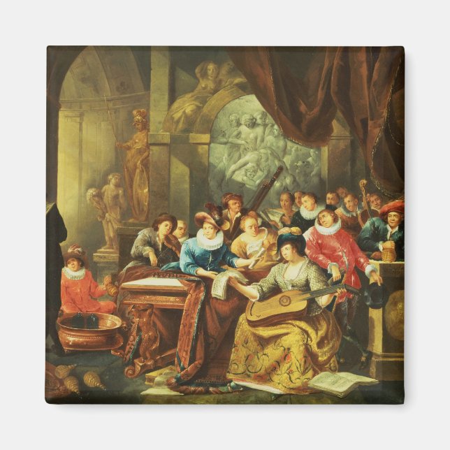 Music Party i ett palatiskt Insida med Magnet (Framsidan)