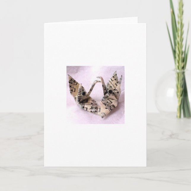 Music Peace Cranes Helgkort (Framsida)