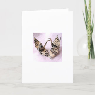 Music Peace Cranes Helgkort