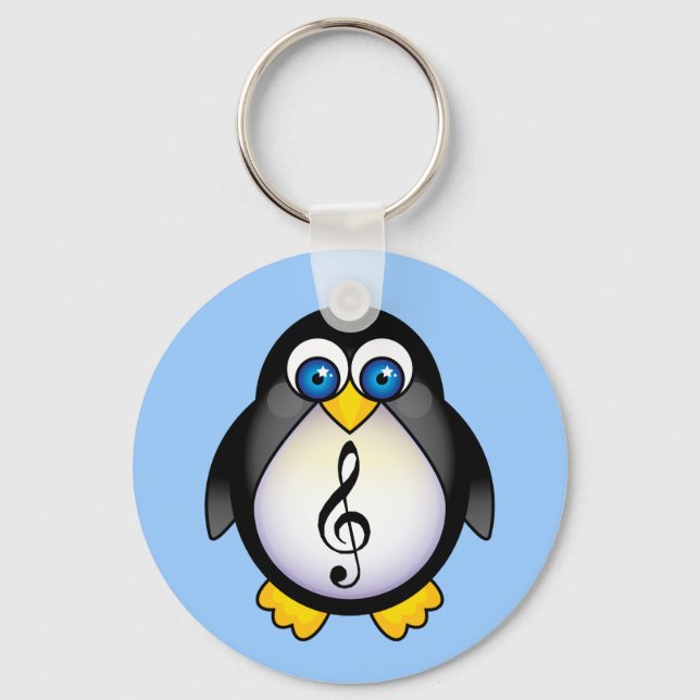 Music Penguin Treble Clef Nyckelring (Framsida)