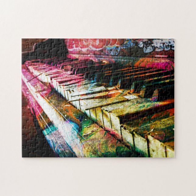 Music - Piano - Jigszawa Puzzle Pussel (Horisontell)