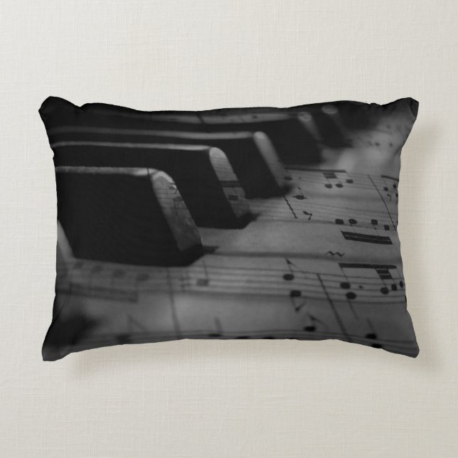  Music Piano Keys Prydnadskudde (Framsidan)