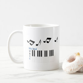 Music Piano Nyckel Music Note Kaffemugg
