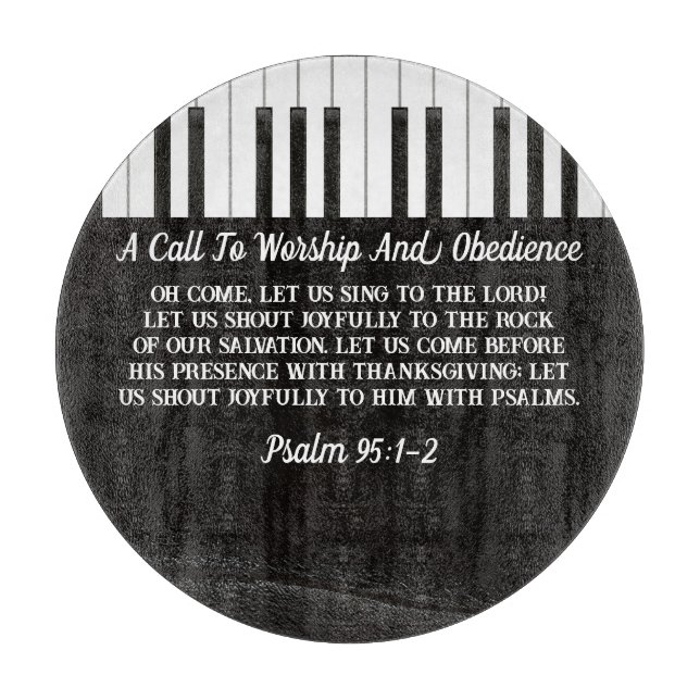 Music Piano Nycklar Black & White Bible Verse (Framsidan)