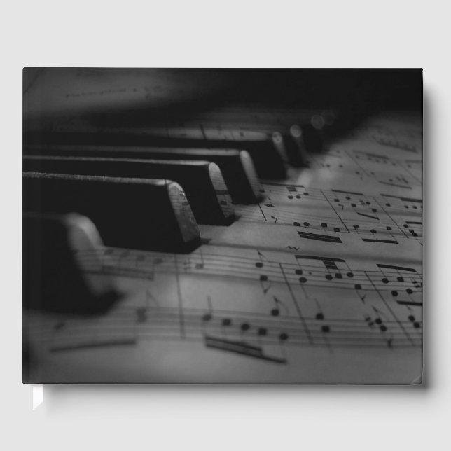 Music Piano Nycklar Event and Date in Spine Gästböcker (Framsida)
