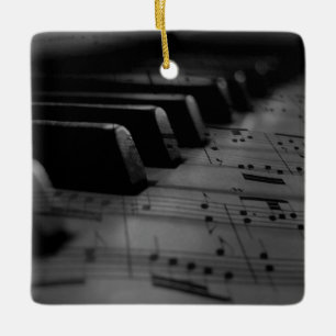 Music Piano Nycklar Julgransprydnad Keramik