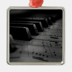 Music Piano Nycklar Julgransprydnad Metall
