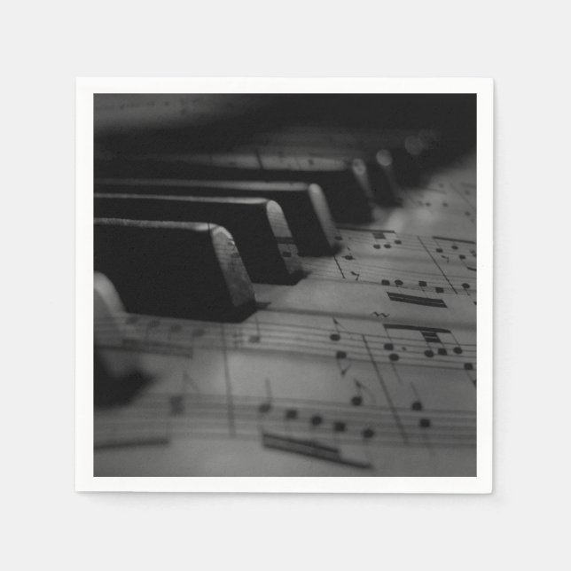 Music Piano Nycklar Pappersservett (Framsidan)