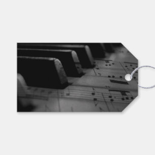 Music Piano Nycklar Presentetikett