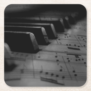 Music Piano Nycklar Underlägg Papper Kvadrat