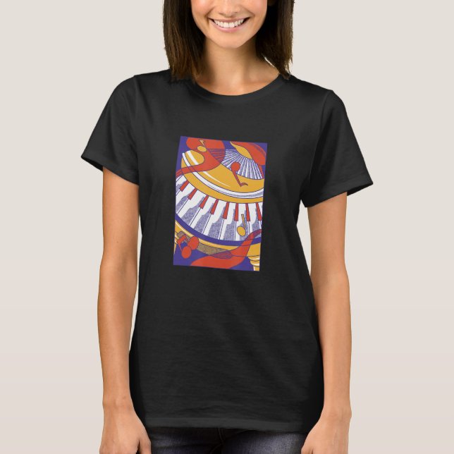 Music  Piano Prints for Living Room T Shirt (Framsida)