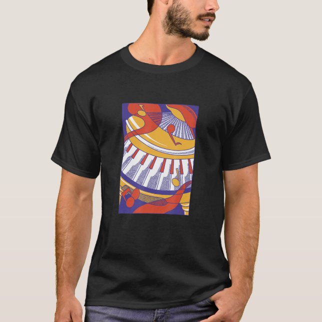 Music  Piano Prints for Living Room T Shirt (Framsida)