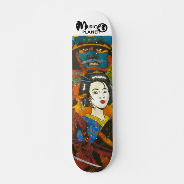 MUSIC PLANET Skateboard, 7¾ tum Deck Mini Skateboard Bräda 18,5 Cm (Framsida)