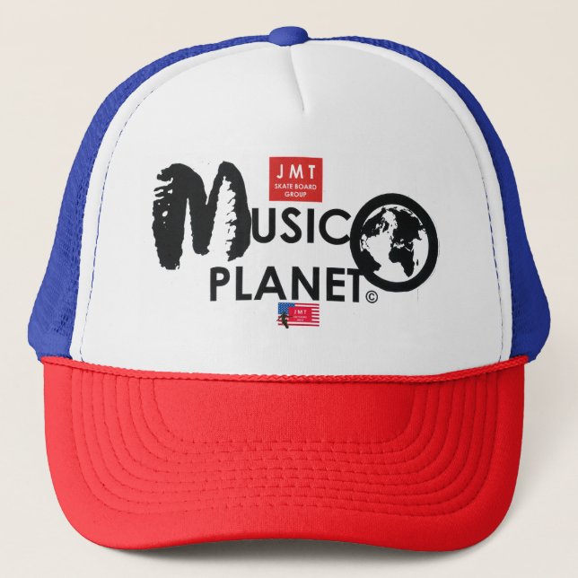 MUSIC PLANET USA. Trucker Hat Keps (Framsida)