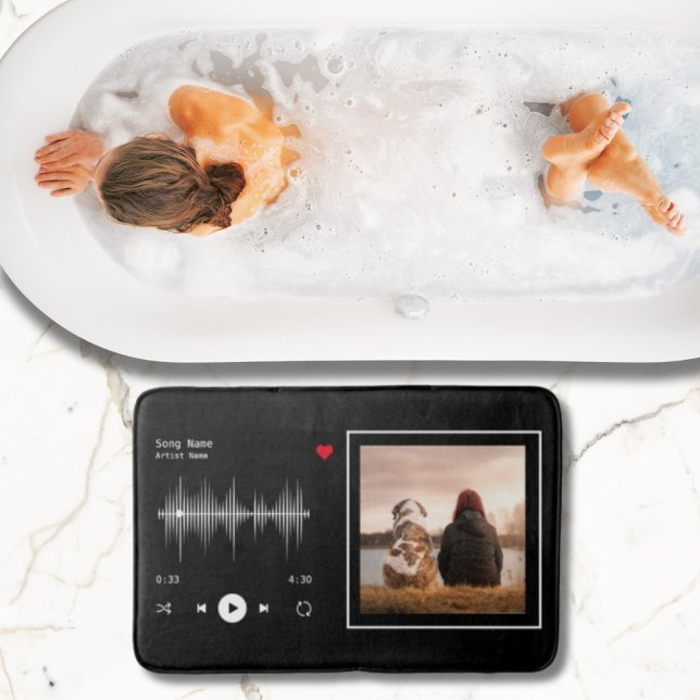 Music Player Artist och Sång Personlig Black Badrumsmatta (Skapare uppladdad)