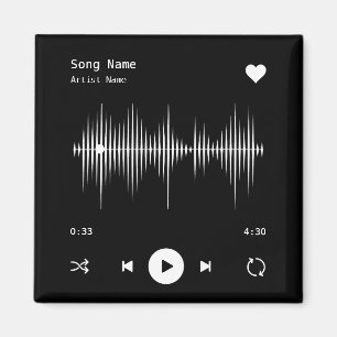 Music Player Artist och Sång Personlig Black Magnet
