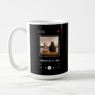 Music Player Artist och Sång Personlig Photo Kaffemugg