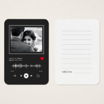 Music Player Bröllop Guest Bok/signeringskort