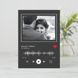 Music Player Bröllop Inbjudningar