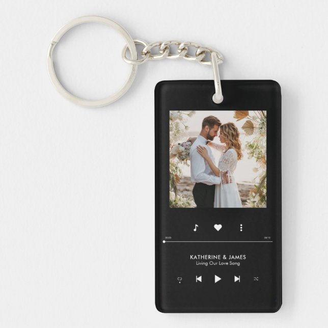 Music Player Photo Ram Personlig Nyckelring (Framsidan)