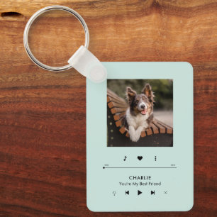 Music Player Photo Ram Personlig Nyckelring