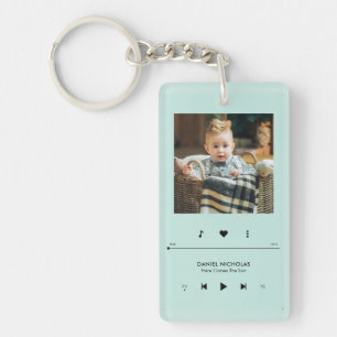 Music Player Photo Ram Personlig Nyckelring