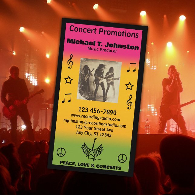 Music Producer Affärskort Visitkort (Skapare uppladdad)