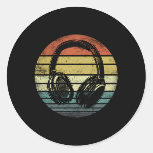 Music Producer Dj-hörlurar Runt Klistermärke