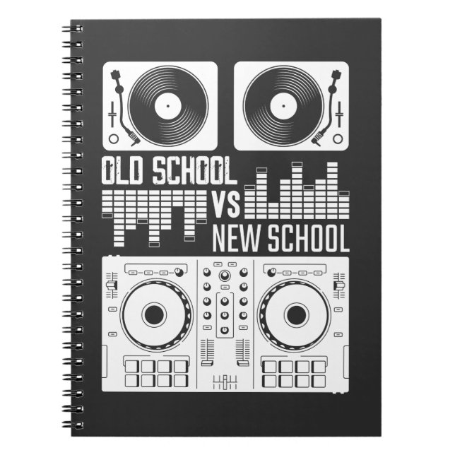 Music Producer DJ Old school Vinyl electro Techno Anteckningsbok (Framsidan)