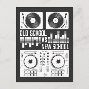 Music Producer DJ Old school Vinyl electro Techno Vykort