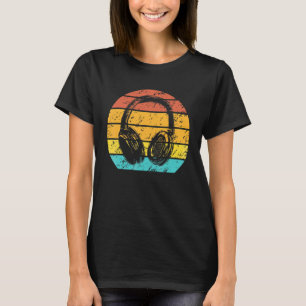 Music Producer Dj Retro-hörlurar T Shirt