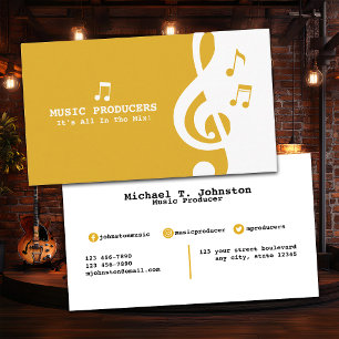 Music Producer Gult Visitkort