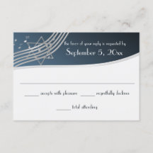 Music Pub Mitzvah Response Silver Blue