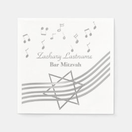Music Pub Mitzvah Silver Pappersservett