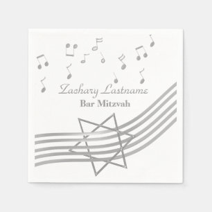 Music Pub Mitzvah Silver Pappersservett