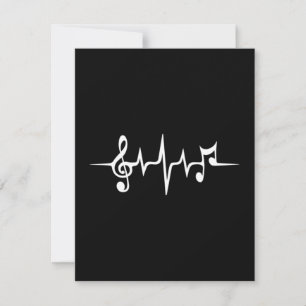 Music Pulse Notes Clef Frequency Wave Ljud Anteckningskort