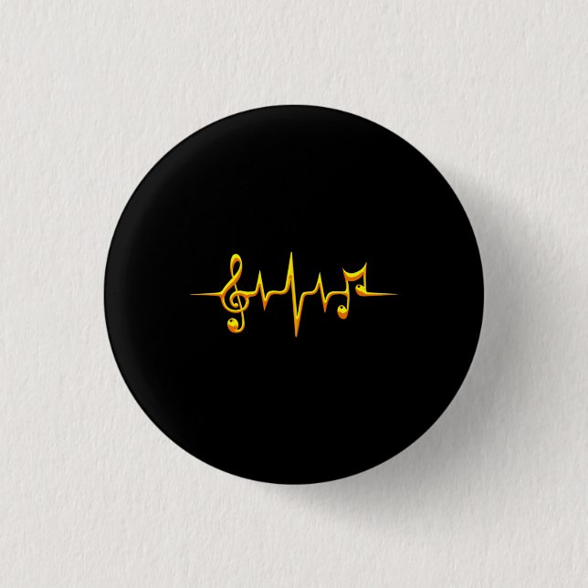 Music Pulse Notes Clef Frequency Wave Ljud Knapp (Framsida)