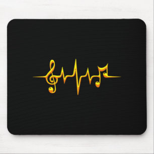 Music Pulse Notes Clef Frequency Wave Ljud Musmatta
